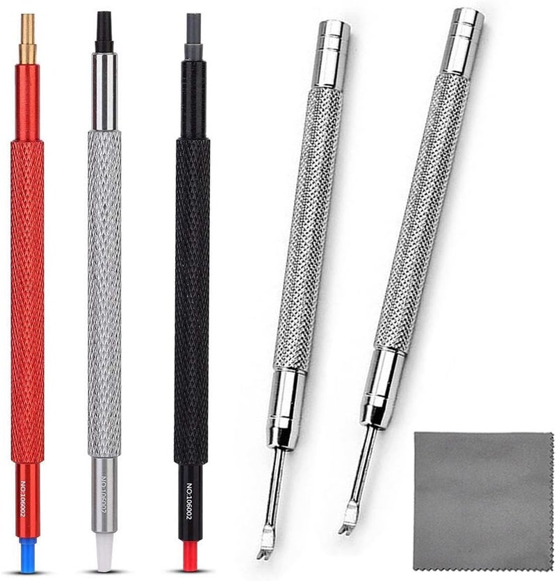 TICFROG Store Watch Hands Repair Tool Kit, Watchmakers Wristwatch Repair Tools with 3PCS Watch Hand Pressers Pusher,Removers Lever Minute Second Hand Removal, Puller Plunger Set - Image 1
